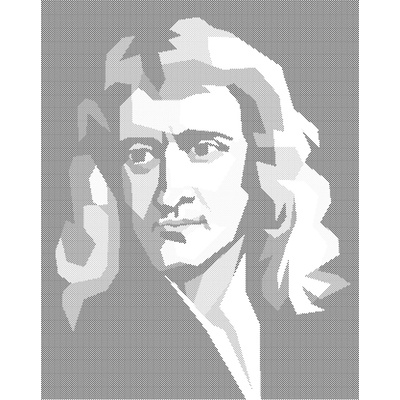 ZUTY Bodkovanie - FAREBNÝ ISSAC NEWTON Rámovanie: bez rámu a bez vypnutia plátna, Rozmer: 40x50 cm