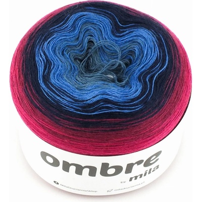 MILA OMBRE MERINO 1200m/3nitka MM05R - Oheň a led II.