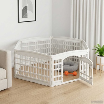 vidaXL 6 панелна играчка за кучета 177, 5 x 154, 5 x 58 см Пластмаса (42027223)
