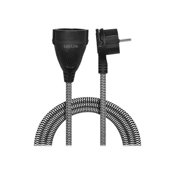 LogiLink Удължител Logilink LPS104, Schuko x 1, връзка чрез мъжки Schuko, кабел 3 m, 16 A, без защита, Черен (LPS104) (LPS104)
