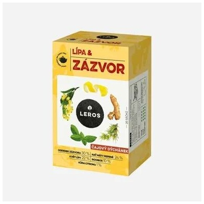 Leros Čajový Dýchánek lípa a zázvor 6 x 20 sáčků