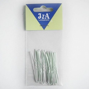 Vlásenky do vlasov profilované, farba biela 4,5 cm, 20 ks