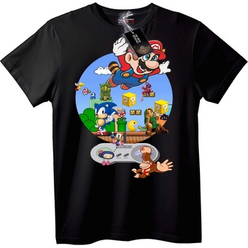 NOONEBRAND Тениска Retro Gaming герои - 6XL, White