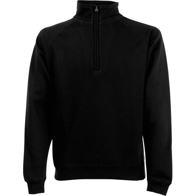 Fruit of the Loom mikina Classic Zip-Neck Sweat s 1/4 zipem COT16211400201 black