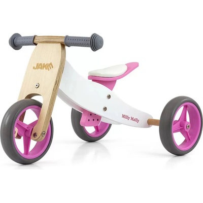 Dětské multifunkční odrážedlo kolo 2v1 Milly Mally JAKE Classic Pink