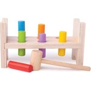 Bigjigs Toys - Дървена детска игра с чукче (BB097)