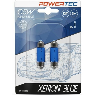 Powertec 12V 5W SV8,5-8 C5W 11x36 mm Blue
