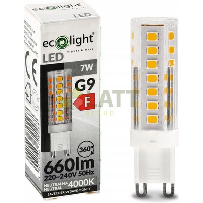 ECOLIGHT LED žárovka G9 - 7W - 660lm - 4000k - neutrální bílá