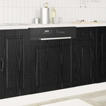 vidaXL Панел за миялна машина PORTO Черен дъб 60 x 1, 5 x 67 cm (8003862)