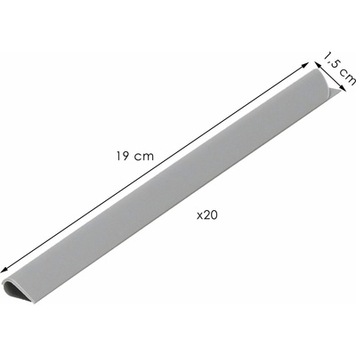 Springos Montážny klop na pás na plot svetlo šedý 19 cm S-FN0007