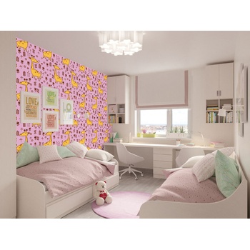 DIMEX ART s. r. o Луксозна флизелинова тапета жълти жирафи