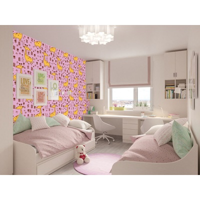 DIMEX ART Луксозна флизелинова тапета жълти жирафи