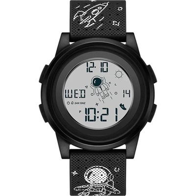 SANDA Детски, дигитален часовник Sanda Astronaut, Черен / Черен (SANDA-2122-BLACK-BLACK)