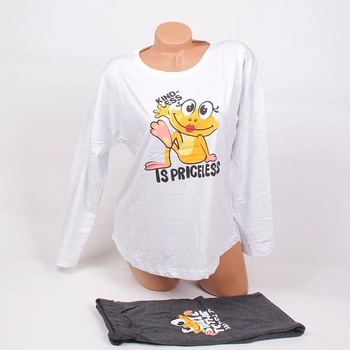 Image 1 of Пижама в бледосиво и графитено с жаба