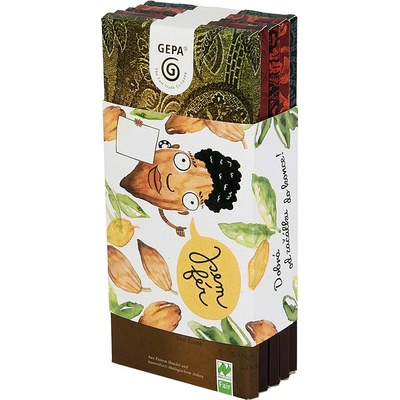 Gepa Bio dárková sada hořkých čokolád Jsem fér, 480 g