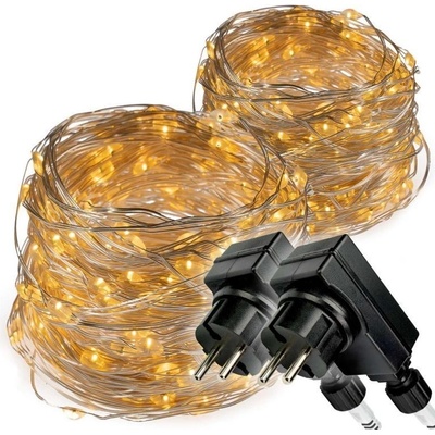 Nexos Světelný řetěz 2 x 200 LED teplá bílá DS76860406
