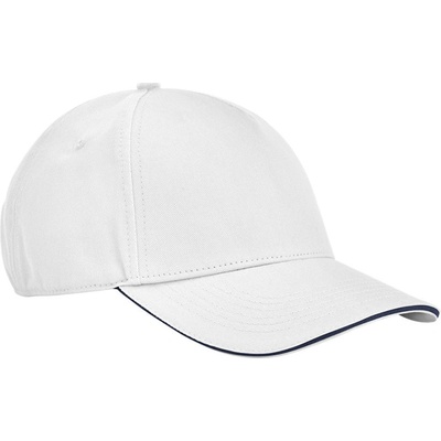 Beechfield B 825C EarthAware sandwich 5 panelová COT53825C49999-white/frenc Bílá/navy