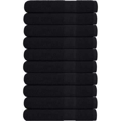 vidaXL Кърпи FROGN 10 бр. Черни 100x200 см 360 г/м2 (136964)