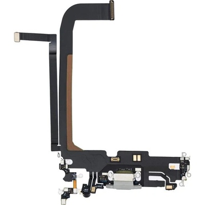 AppleKing nabíjací a audio flex konektor pre Apple iPhone 13 Pro Max - strieborná