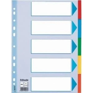 Esselte 5 card index inserts 5 colors DESCRIPTION CARD (100191)
