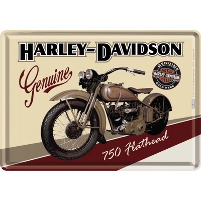 Postershop Plechová pohlednice - Harley-Davidson 750 Flathead