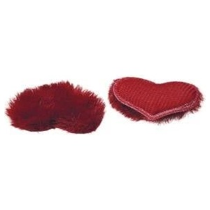 TITANUM Material decoration heart 30x40mm red 3pcs