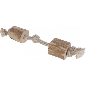 Kerbl Dumbbell coffee wood - играчка за куче, Кафено дърво с въже 35х8 см Германия - 80937