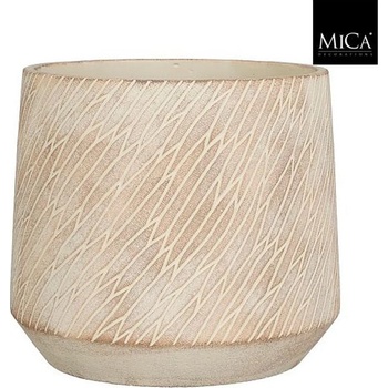 Mica КАШПА КЕРАМИЧНА КРЪГЛА camino Ø23.5х20.5см ТАУПЕ (1163950)