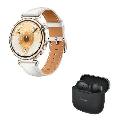 Смарт часовник Huawei Watch GT 6 White в комплект със слушалки Huawei FreeBuds SE 3 Black, 41mm, 1.32" (3.35cm) AMOLED дисплей, Bluetooth, магнитометър, барометър, IP69 водоустойчивост, до 7 дни живот на батерията, над 100 спортни режима, бял