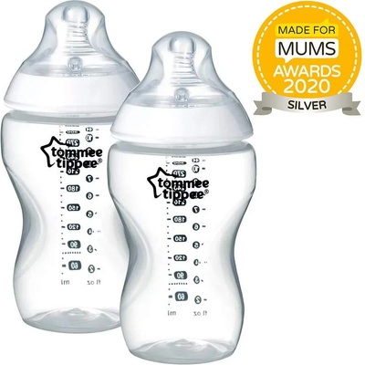 Tommee Tippee Шише за хранене Easi-Vent 3м+, 340 мл, 2 бр. /оп (TT.0037)