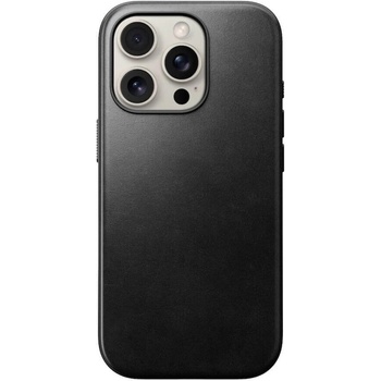 Nomad Кожен (естествена кожа) кейс с MagSafe за iPhone 16 Pro - Nomad Modern Horween Leather MagSafe Case (черен) (NM01694885 (123267))