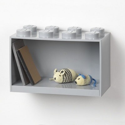 LEGO Brick 8 závesná polica šedá