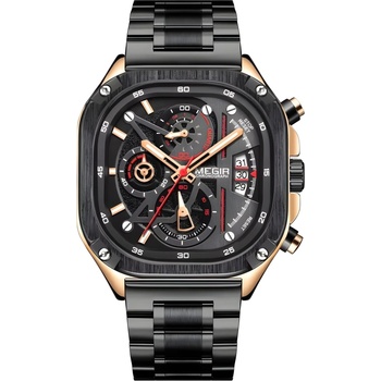 MEGIR Часовници megir si-38561 - Черен / Златен kp38561 (si-38561)