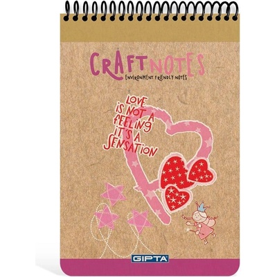 GIPTA Craft Notes Пад, А5, бяла, широки редове, микроперфора (1570350014)