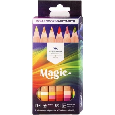 Koh-i-noor 3404N souprava trojhranných pastelek Magic 12 ks