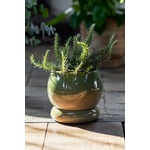 Bloomingville Саксийка за цветя със стойка от каменинови изделия 18, 5 x 17, 5 cm (82073185)