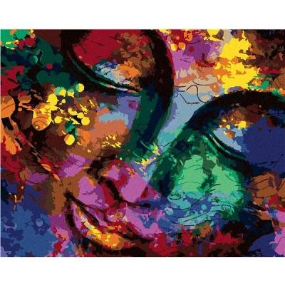 zuty Malování podle čísel Abstraktní buddha 80 x 100 cm bez rámu a bez vypnutí plátna