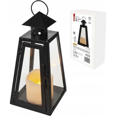 Emos DCLV18 LED lucerna černá hranatá vintage 26,5 cm