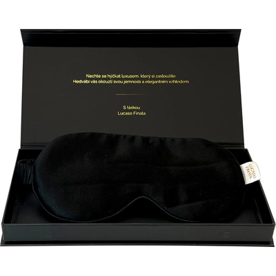 Lucaso Finata Hedvábná maska na spaní Magic Black