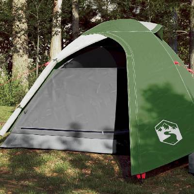 vidaXL Къмпинг палатка за 2 души, зелена, водоустойчива (94331)