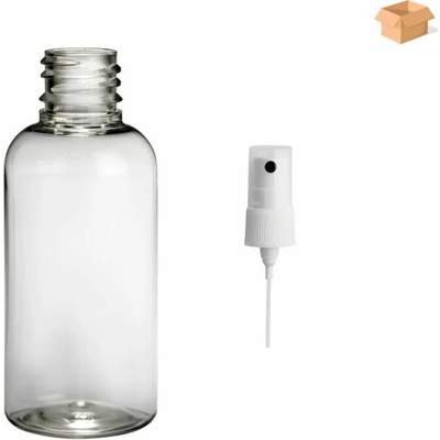 Via Plastová lahvička čirá s BÍLÝM rozprašovačem 50 ml 800 ks
