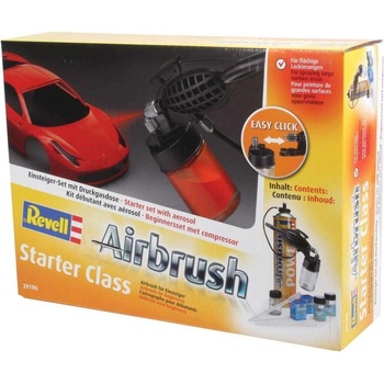 Revell Комплект еднодействащ аерограф, Revell, Starter Class, 10 части (R39196)