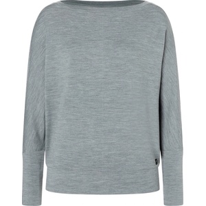 super. natural Дамски вълнен пуловер super. natural Women's Kula Sweater Longsleeve - Cashmere Grey Melange (105-4703-0412)