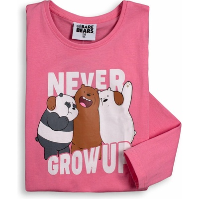 Dievčenské tričko We Bare Bears ružové