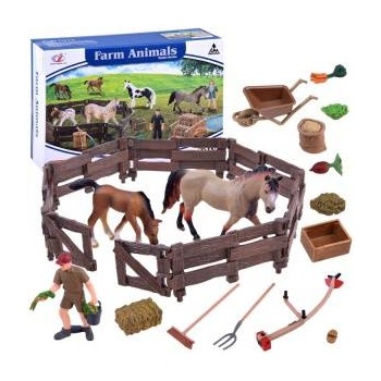 Jokomisiada ANIMALS SERIES FARM Large set of animals FARM Figures HORSES ZA2991