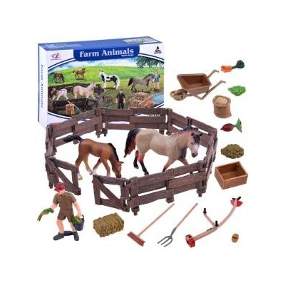 Jokomisiada ANIMALS SERIES FARM Large set of animals FARM Figures HORSES ZA2991