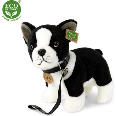 Rappa Плюшено стоящо Куче Бостънски териер с каишка 23 см. - серия Еко приятели - rappa (204416)