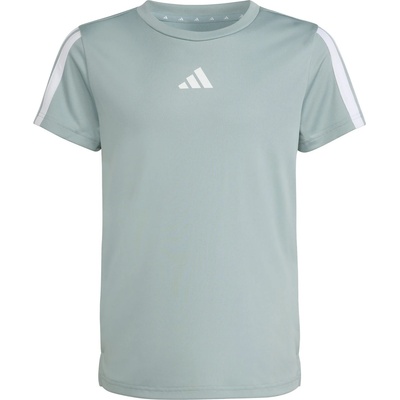 adidas Детска спортна тениска adidas Kid's Training Essential 3 Stripes Tee T-shirt - Wonder Sage / White - размер 170 (EU) (704-4542-0616)