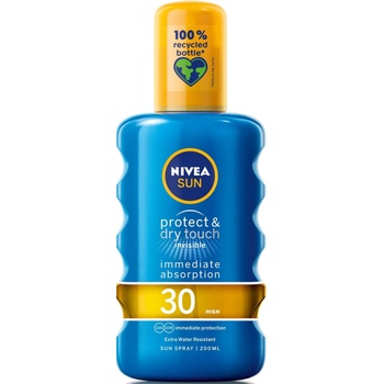 Nivea Sun Слънцезащитен спрей Protect & Dry Touch, SPF30, 200 ml