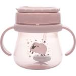 Lorelli Чаша с дръжки и сламка Lorelli My Friend - 250 ml, Mellow Rose (10200860005)